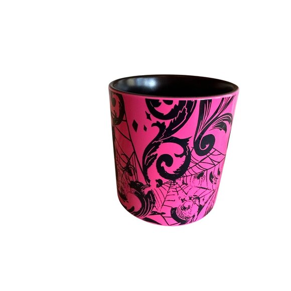 Starbucks Pink & Black Ceramic Coffee Mug 14 Fl. Oz. Decorative Design With Insi - Picture 2 of 5